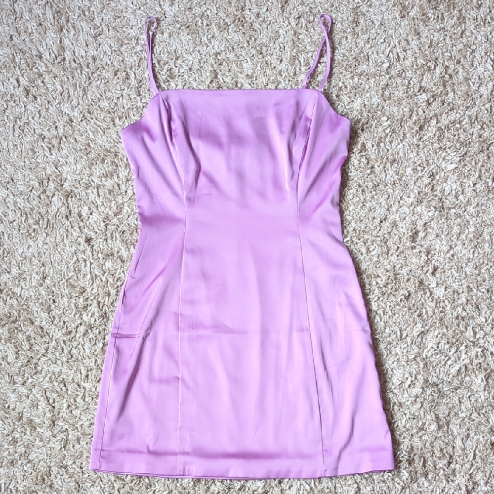 Sunday best Lilac Shimmer Satin Dress
